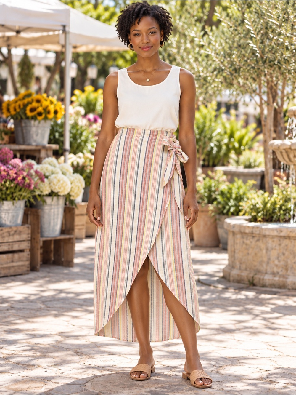 NWT EVEREVE Free People Aubrey Sarong Skirt